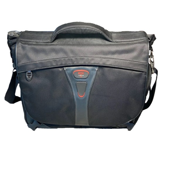 Tumi Other - Tumi T-TECH Classic 5506 Black Gray Nylon Messenger Shoulder Laptop Bag